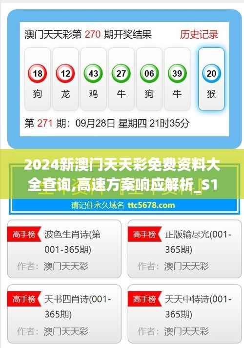 2024新澳门天天彩免费资料大全查询,高速方案响应解析_S16.204
