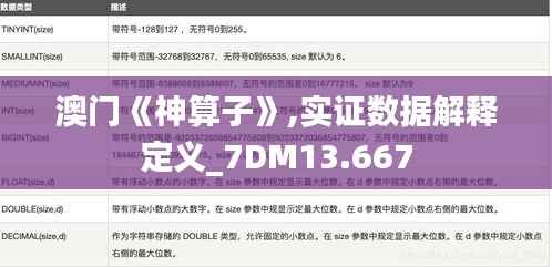 澳门《神算子》,实证数据解释定义_7DM13.667