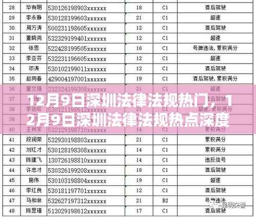 12月9日深圳法律法规热点深度解析与探讨