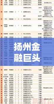 扬州金融巨头榜单揭秘，最佳金融公司排名！