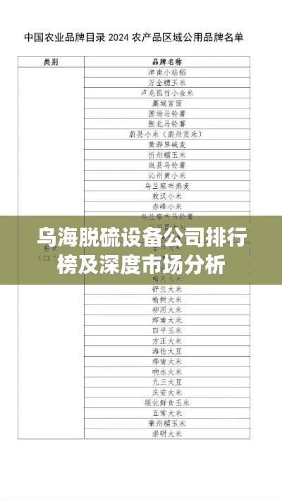 乌海脱硫设备公司排行榜及深度市场分析